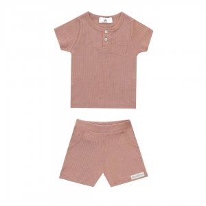 Edel Weiss Modal Kumaş Kız Erkek Bebek Çocuk Tişört Şort Takım