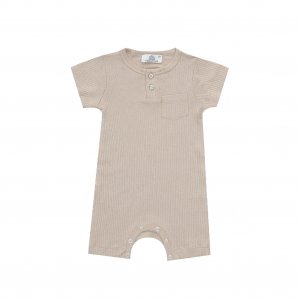 Edel Weiss Modal Kumaş Cepli Kısa Kollu Kız Erkek Bebek Tulum