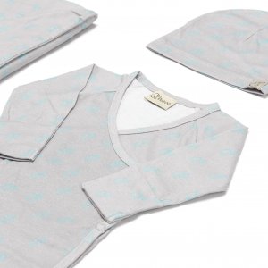 Yenidoğan Desenli Organik Pamuk Hastane Çıkışı 5li Set